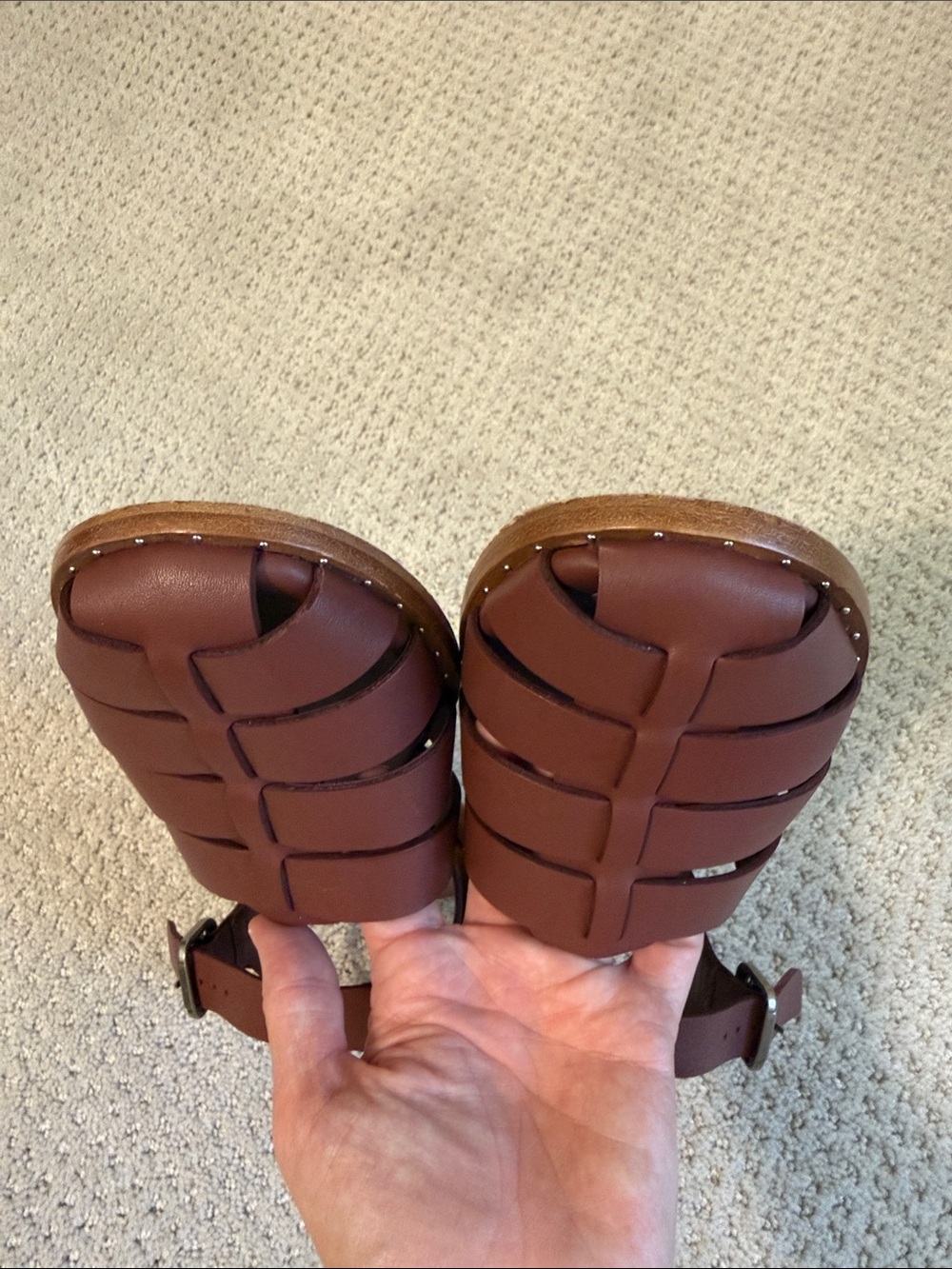 Quince Brown Leather Fisherman Sandals - Picture 7 of 13